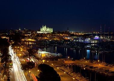 Night View of Palma de Mallorca