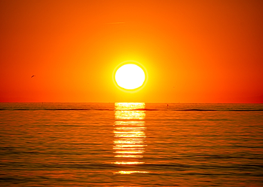 Sunset Over Sea