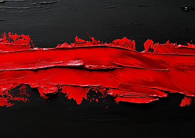 Red Stripe Abstract Painting
