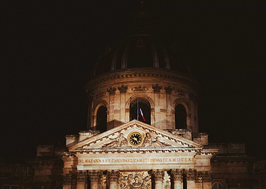 Parisian « institut de France » at Night