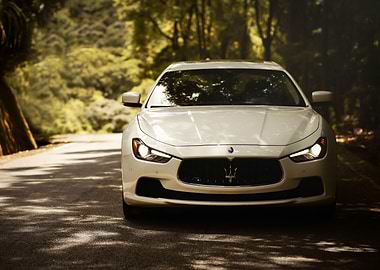 White Maserati Ghibli