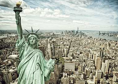 Statue of Liberty NYC Skyline