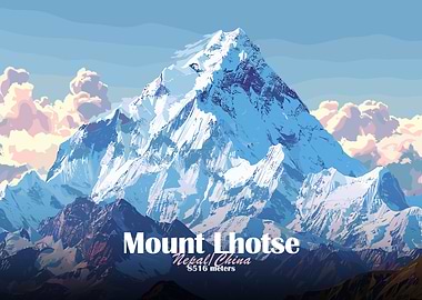 Mount Lhotse Illustration