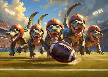 Juvenile Alligator Old School Football