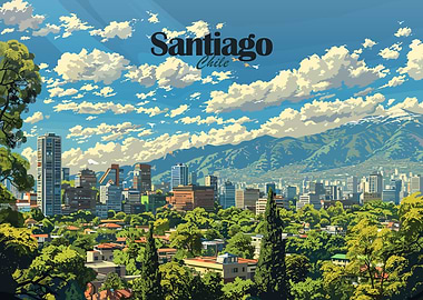 Santiago, Chile Skyline