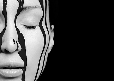 Black and White Face Art