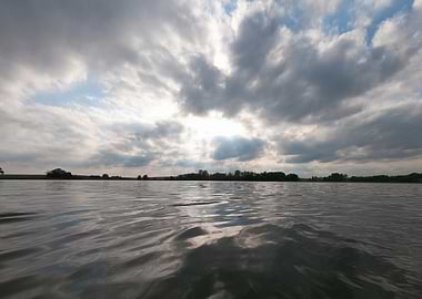 Cloudy Lake Landscape