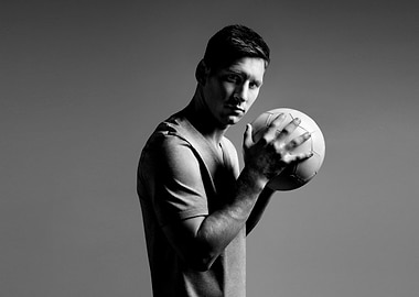 Lionel Messi with Soccer Ball
