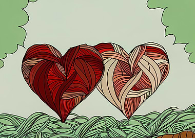 Two Intertwined Hearts