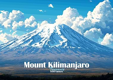 Mount Kilimanjaro Illustration