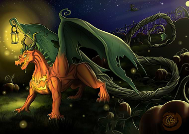 Pumpkin Dragon Halloween