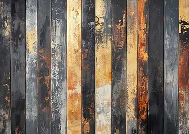 Rustic Elegance: Gold and Charcoal