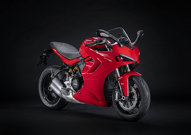 Red Ducati Motorcycle