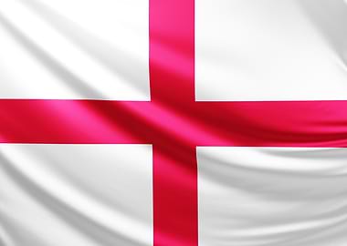 England Flag, realistic english flag