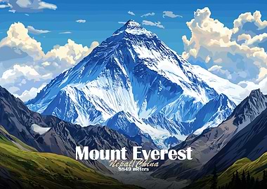 Mount Everest Illustration