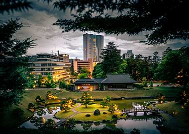 Japanese Garden Cityscape