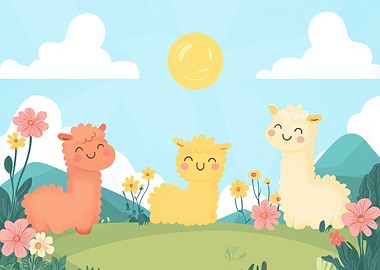Cute Alpaca Friends