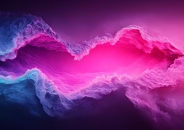 Abstract Pink and Blue Clouds