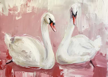 Two Swans Painting