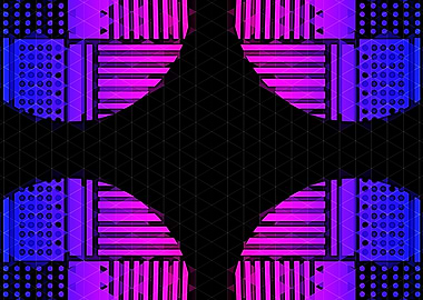 Abstract Sci Fi Geometry