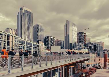 Seattle Skyline at Pike Market