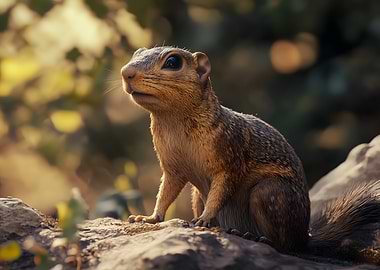 Curious Ground Squirrel