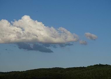 White Cloud in Blue Sky