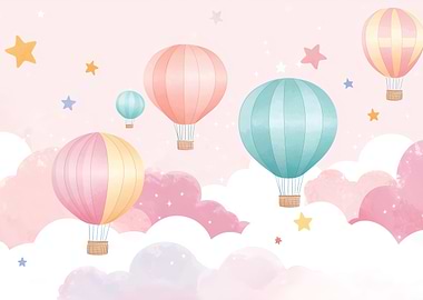 Hot Air Balloons in Sky