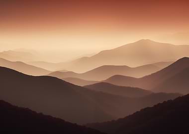 Mountain Range Sunset