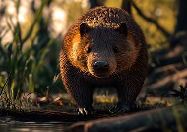 Beaver in Forest