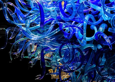 Blue Glass Sculpture