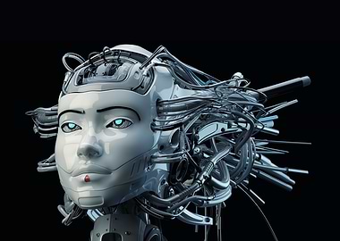 Cybernetic Female Head
