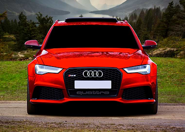 Red Audi RS6 Avant