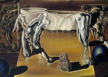 Surrealist Figure and Boat