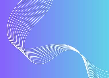 Abstract Blue Gradient with White Waves