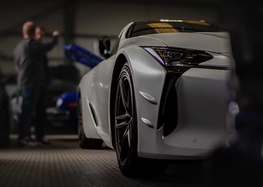 White Lexus LC 500