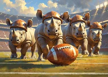 Rhino Calves Old School Football