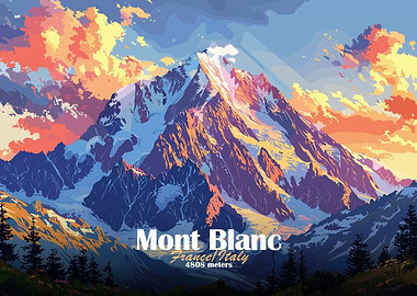 Mont Blanc Mountain Landscape