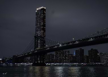 Manhattan Bridge Night View