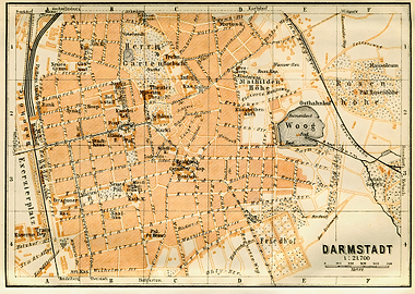 Darmstadt City Map 1906