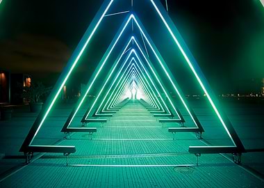Neon Triangle Pathway