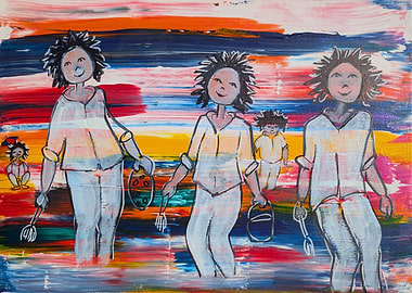 Colorful Family Painting