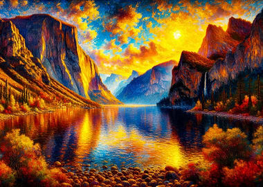 Mountain Lake Sunset