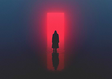 Minimalist Synth Neon Artwork