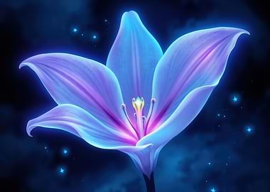 Glowing Blue Flower