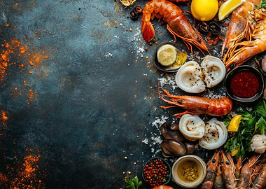 Seafood Platter with Spices