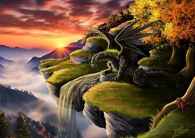 Dragon at Sunset