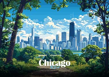Chicago Skyline View