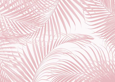Blush Pink Caribbean Palm Jungle 1