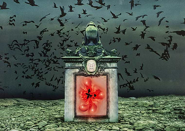 Surrealist Artwork with Birds